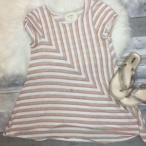 Anthropologie Stripe shift summer top size M